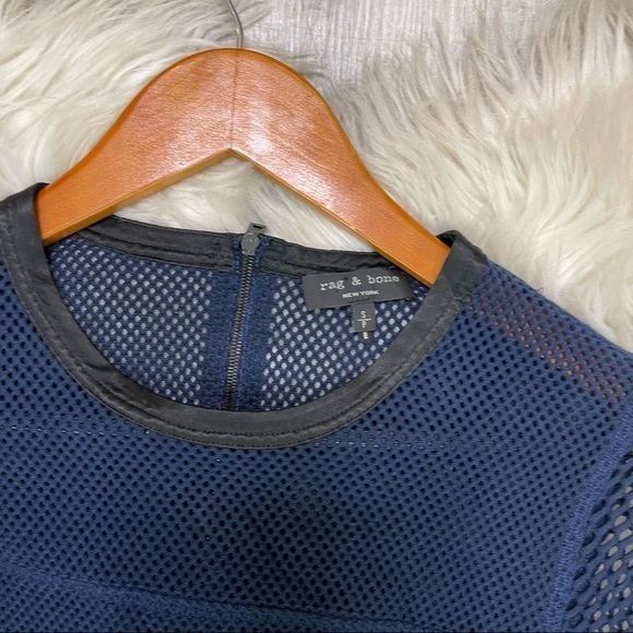 Rag & Bone Luna Dress Blue Mesh - Picture 11 of 12